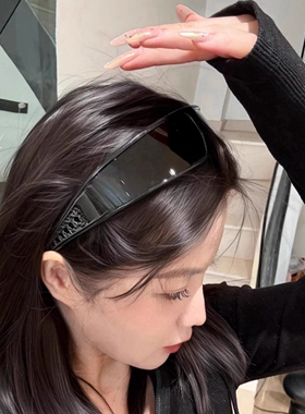发箍墨镜女未来感连体太阳镜
