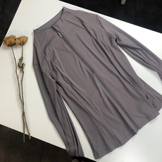 Куртка для йоги 裸感秋冬高弹力lulu瑜伽服 拉链运动衫 亲肤柔软健身外套