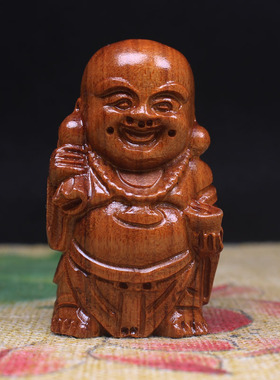 文玩缅甸手把老挝黄花梨红木摆件