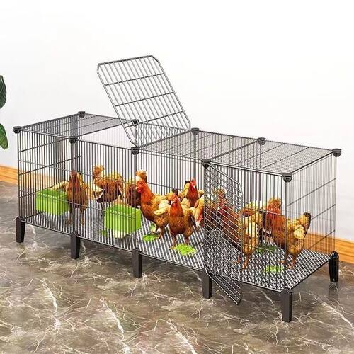 芦丁鸡专用阳台养鸡笼子家用室内养殖笼育雏鹌鹑小黄鸭饲养箱铁笼 - 图1