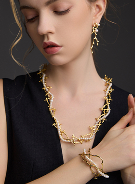 poppee银镀金天然珍珠高级感项链