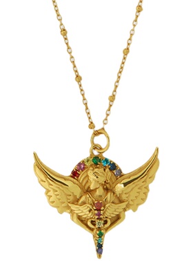 OttomanHands银镀金女神项链