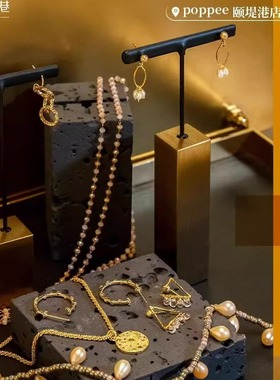poppee原创设计MDG+手工珍珠饰品小众耳饰女耳环个性轻奢复古项链