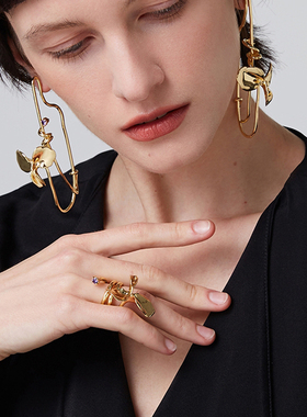 daartemis紫藤花开口女镶石戒指