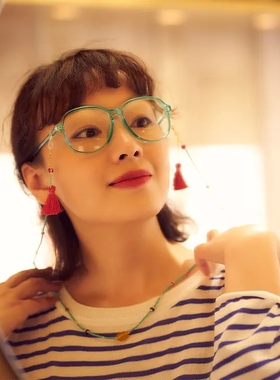 设计师锦瑟玛瑙青金石流苏项链