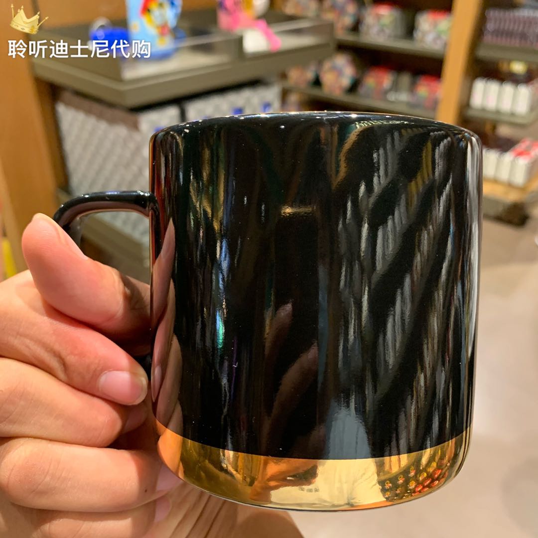 上海迪士尼国内代购米奇米妮花朵复古情侣马克杯陶瓷杯喝水杯杯子 - 图1