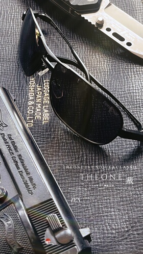 THEONE孤品日本纯手工纯钛超轻复古墨镜杀手风格特工绅士太阳镜