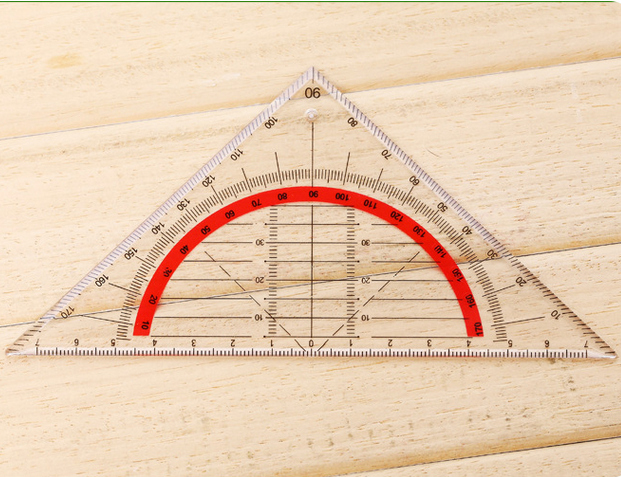 学生文具批发上海教材用多功能三角尺多功能尺可画平行线三角板画直线角度坐标尺量角器三角形尺透明直尺尺子 - 图2