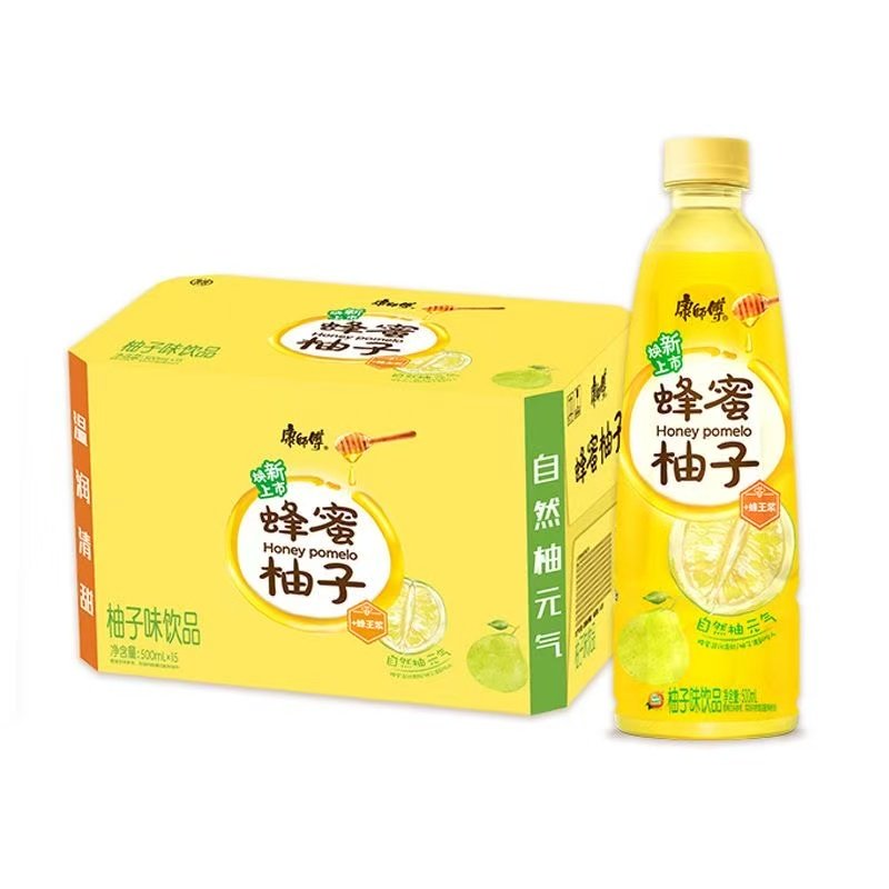 康师傅蜂蜜柚子茶整箱装500ml*15瓶柚子风味茶饮料超市批发囤货,淘宝优惠券,粉丝福利购,淘宝优惠卷