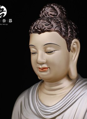 速发 黄铜《件道半身佛》掐丝镶宝佛像摆悟 家居工艺品