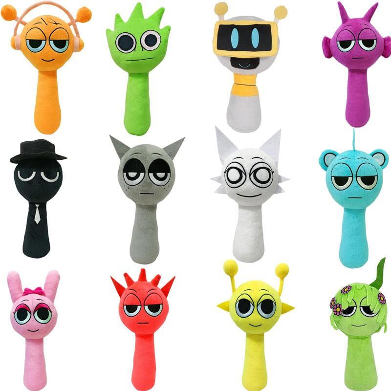 套装sprunki节奏盒子玩具毛绒公仔电脑先生快乐机器人布鲁德游戏 - 图1