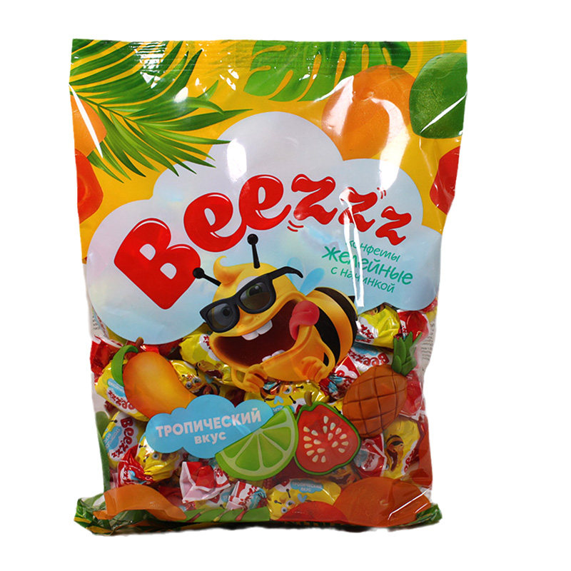 俄罗斯小蜜蜂软糖进口拉迈尔牌热带水果夹心糖果混合口味袋装零食,淘宝优惠券,粉丝福利购,淘宝优惠卷