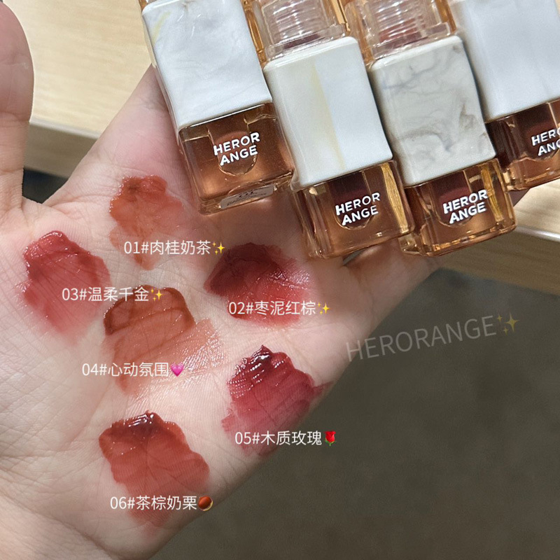 HERORANGE 正品轻露浓调镜面唇釉水光嘟嘟唇口红素颜显白学生唇彩 - 图1