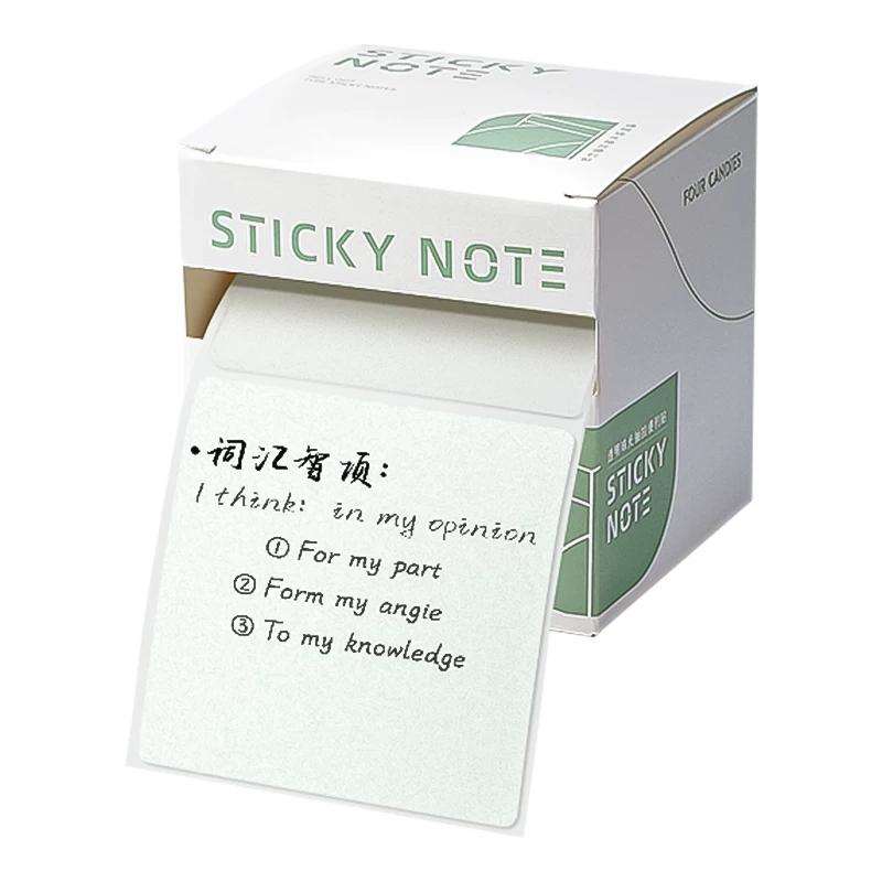 detachable transparent note, high quality quick dry big sticker for students, for secondary school