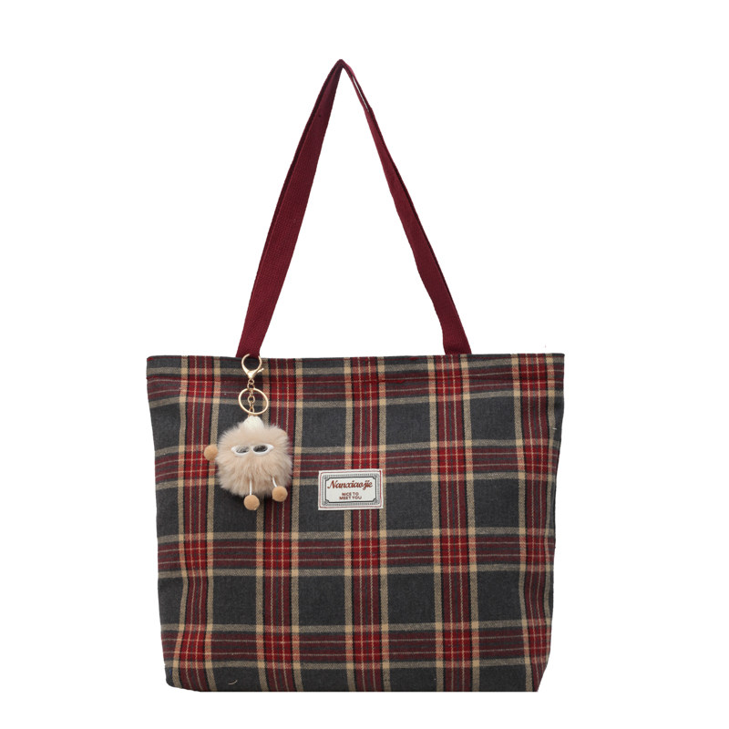 复古大容量帆布包包女秋冬2025新款时尚通勤单肩包休闲手提托特包,淘宝优惠券,粉丝福利购,淘宝优惠卷