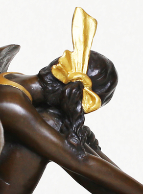 创意铜艺破壳新生芭蕾舞女孩摆件