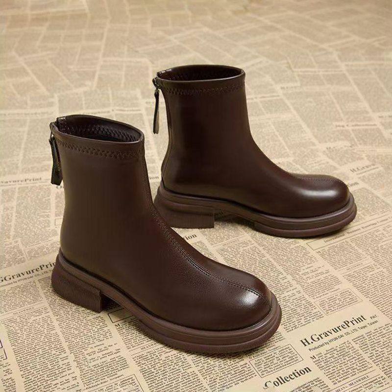 加绒马丁靴女士切尔西靴2025冬季新款英伦风百搭显瘦瘦靴保暖短靴,淘宝优惠券,粉丝福利购,淘宝优惠卷