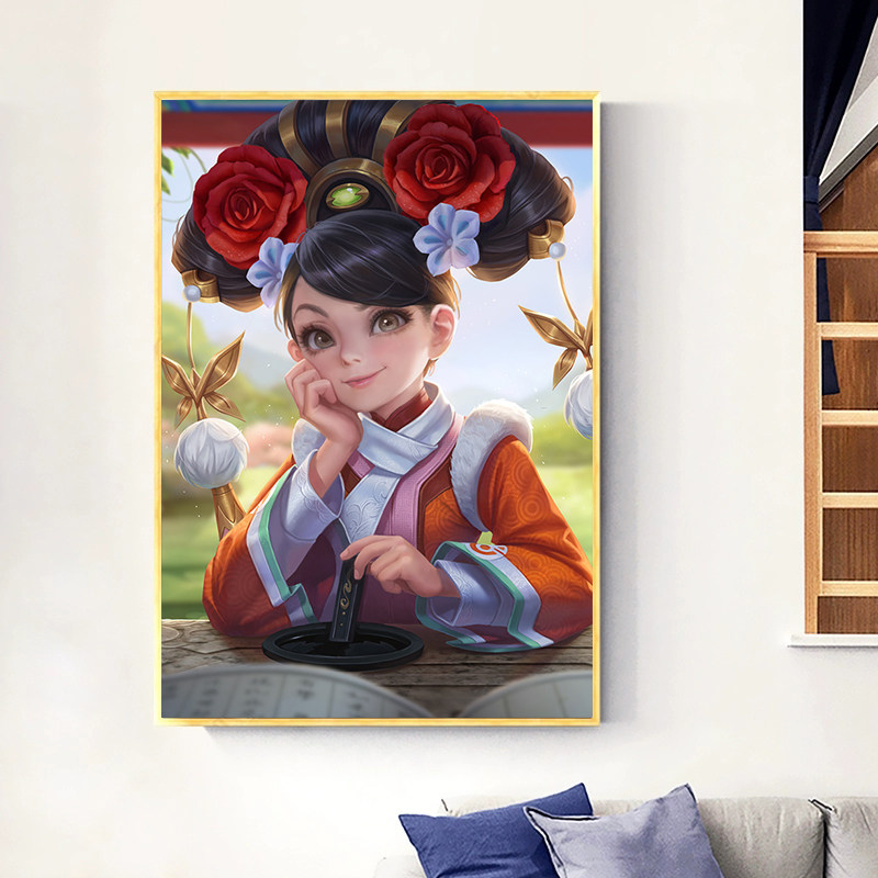 安琪拉如懿十字绣王者荣耀皮肤新款客厅卧室小幅卡通满砖5d钻石画