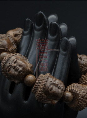 雕刻佛珠饰品天然沉香手串