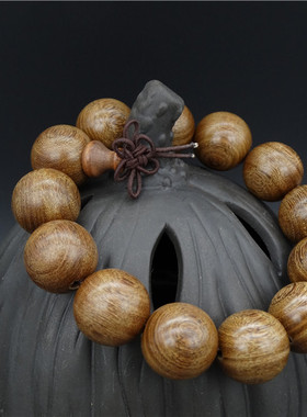 天然男女款情侣饰品念珠金丝檀木