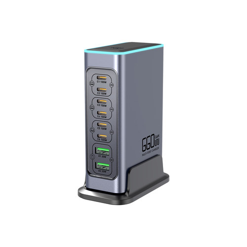 660W氮化镓充电器usb8口pd快充typec插头USB立式排插座桌面充电站 - 图3