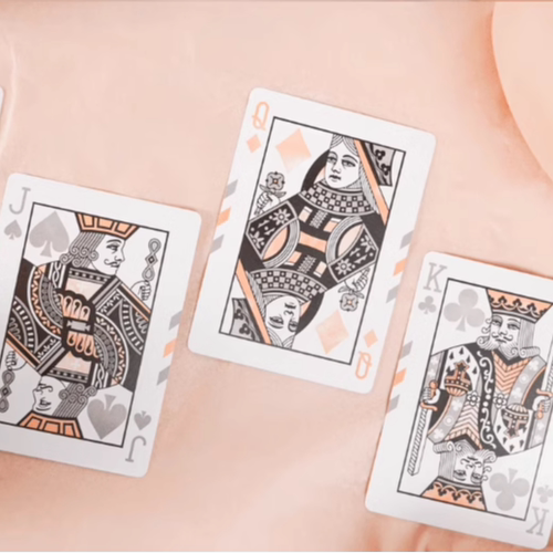 默默纸牌Flexible 柔和桃TCC出品渐变新手练习花切扑克牌 - 图1