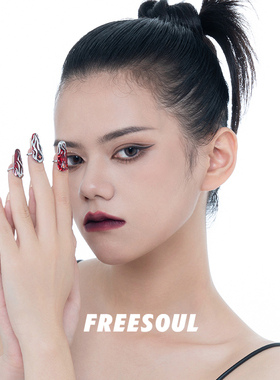 血森林系列红色穿戴指甲戒指