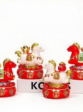 创意国潮马办公室装饰品家居桌面摆件高级感小众马年伴手礼品年会