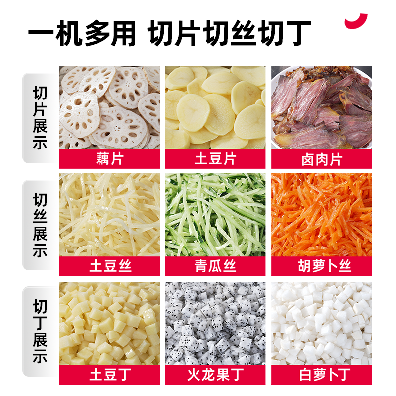 志高切菜机商用全自动多功能切片机切丝机土豆丝厨房切丁切菜机,淘宝优惠券,粉丝福利购,淘宝优惠卷
