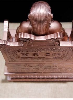 武当金顶大号玄天祖师爷摆件铜