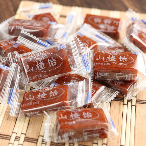 【包邮】山楂饴糕 山楂块片 果丹皮酸甜红果儿童小吃零食 120g - 图0