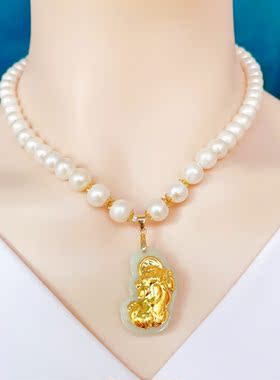 天然淡水珍珠项链女时尚百搭妈妈