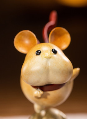 朱炳仁铜小小飞鼠福运鼠铜摆件可爱摆件会员团购特价收藏礼物