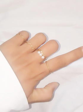 戒指女ins潮日韩简约不可调节