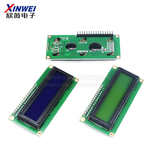 LCD1602液晶显示屏1602A模块蓝屏黄绿屏灰屏5V 3.3V焊排针IIC/I2C - 图1