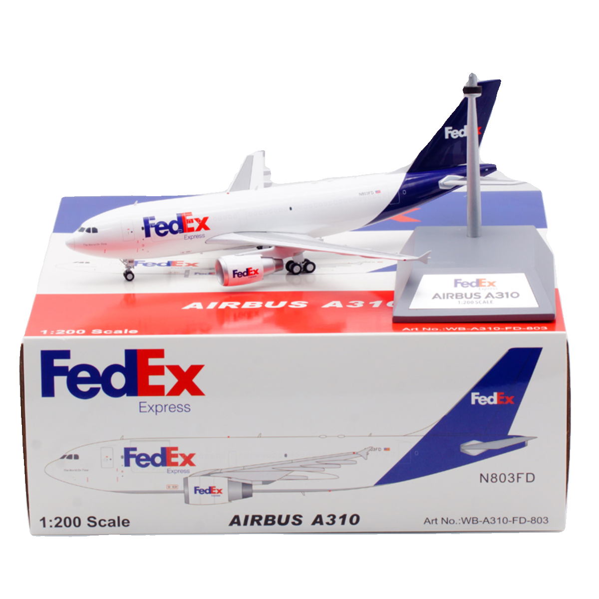 B-Models 1:200 Fedex 联邦快递 空客A310-300F N803FD 飞机模型 - 图3