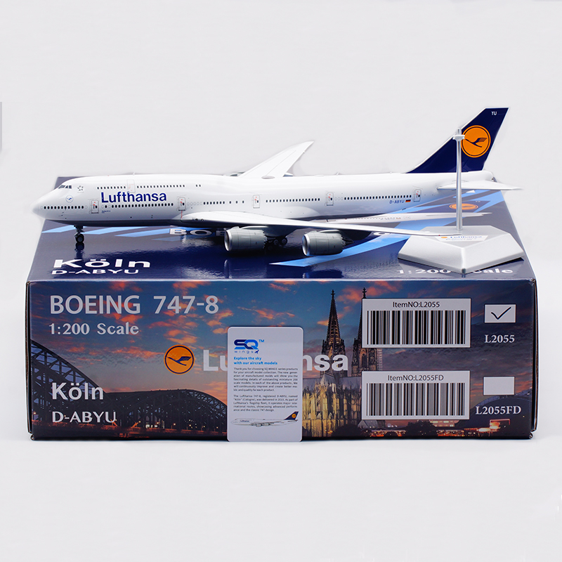 SQ Wings 1:200 德国汉莎航空 波音B747-8 D-ABYU 合金 飞机模型 - 图3