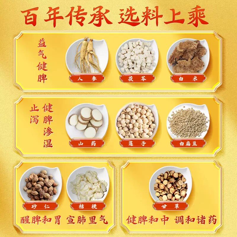 参苓白术丸正品北京同仁堂中药除湿丸散丸脾胃虚弱养胃调肠胃yp