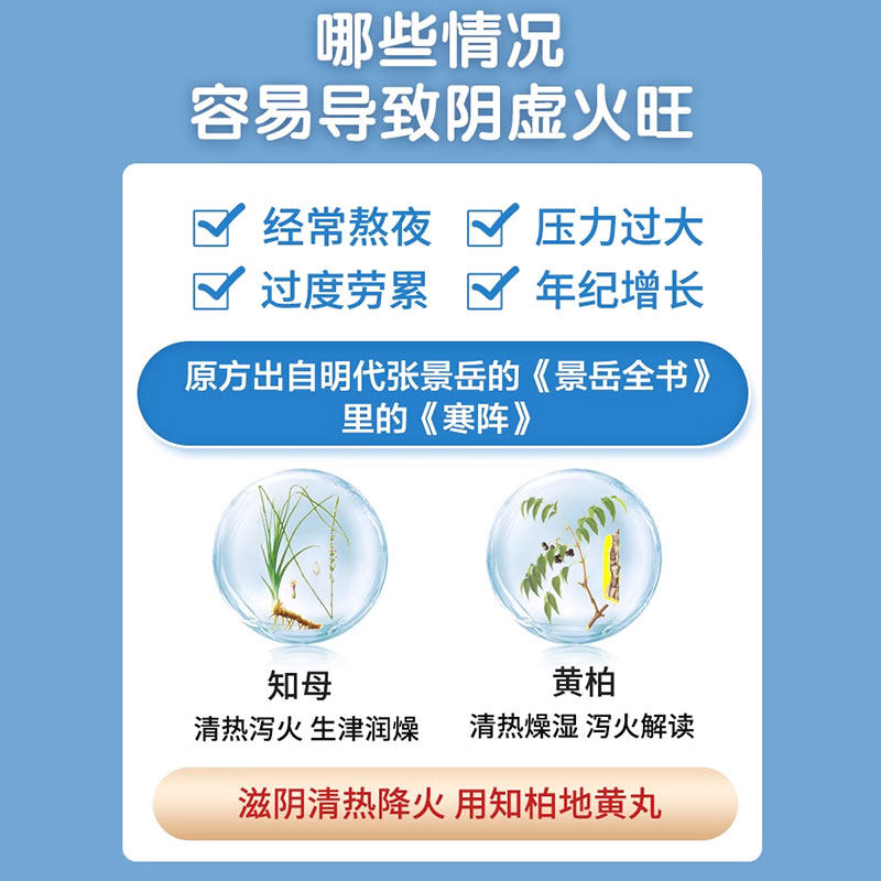 知柏地黄丸非同仁正品官方旗舰店浓缩丸滋阴降火盗汗遗精男士yp