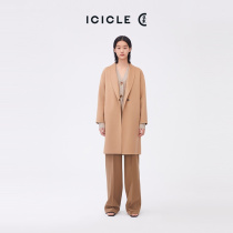 (which is passed on) ICICLEs grain and womens full cashmere double-sided cocoon-type large-coat female water corrugated large coat