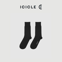 ICICLEs Wo Mens Clothing Autumn Finely Spun High Branch Wool Socks Wool Black Midcylinder Socks