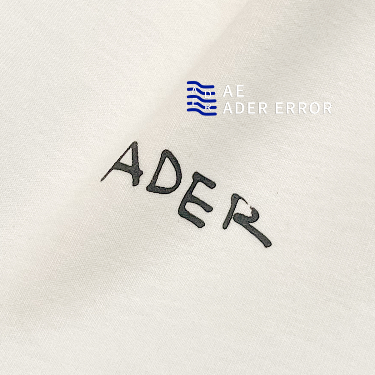 ader error small夏季背后字母印花情侣短袖T恤宽松清新男女上衣 - 图1