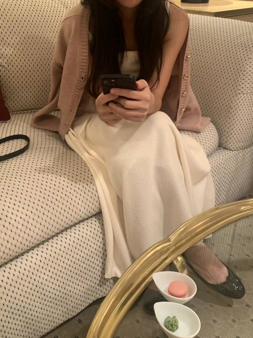 UNDERSON 韩国女装代购新款法式设计感小众修身显瘦初恋气质连衣 - 图2