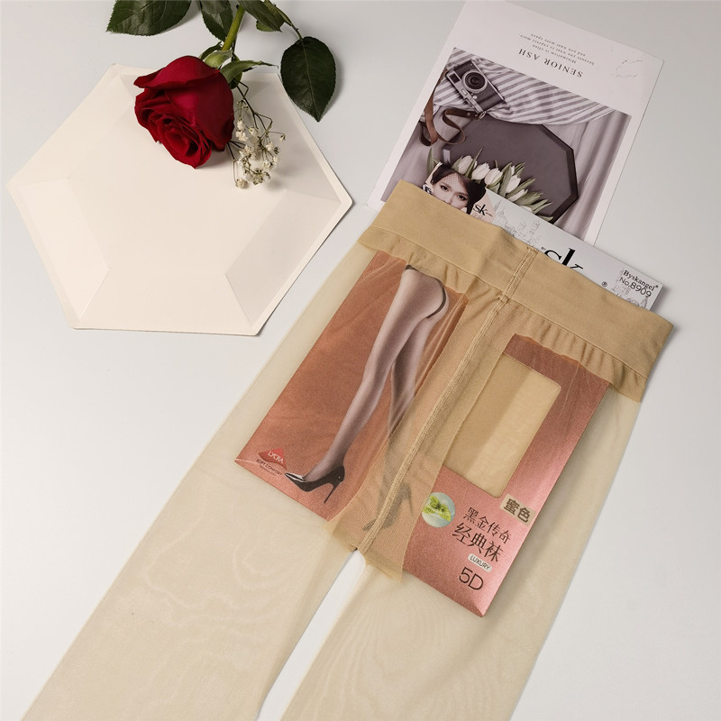 SK8909黑金传奇金典袜超薄T裆高腰5D全透明黑丝女夏光腿神器丝袜 - 图0