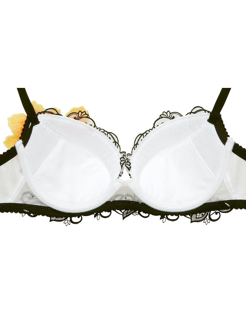 salute日本制刺绣蔷薇花聚拢文胸 okadaya海外文胸