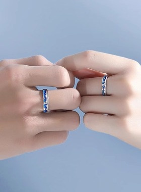 S925纯银小王子与狐狸戒指对戒