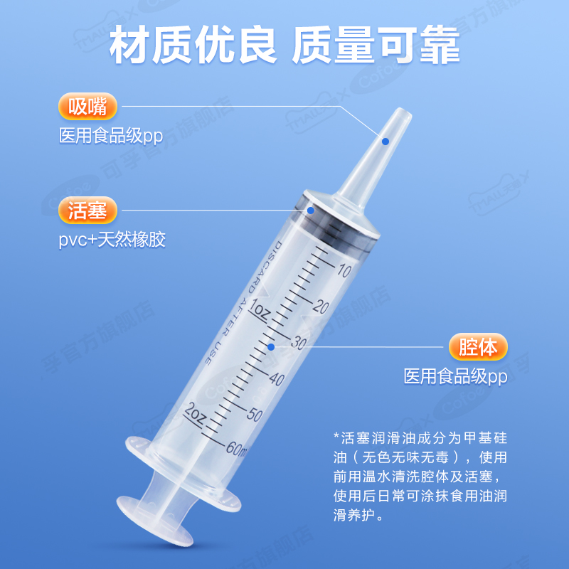 针筒注射器大号大容量针管医用灌肠通便胃管鼻饲喂食药打流食助推-图3