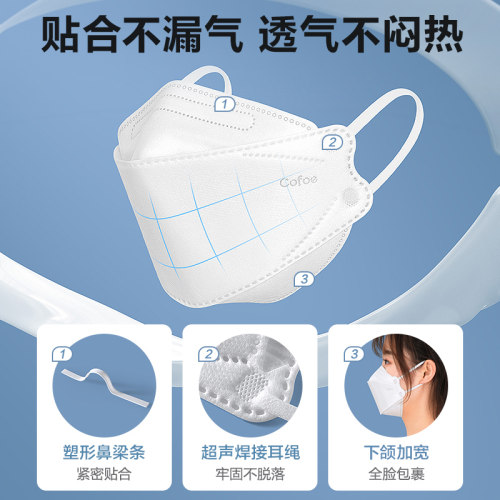 可孚kn95口罩3d立体女高颜值秋冬天保暖防风防寒一次性防工业粉尘 - 图3