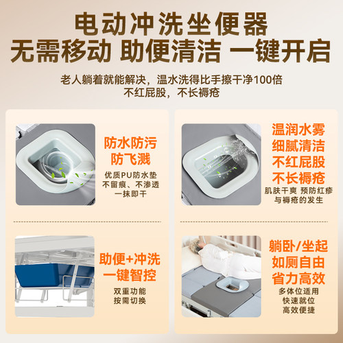 可孚电动护理床失能老年人多功能全自动大小便智能冲洗翻身医疗床 - 图2