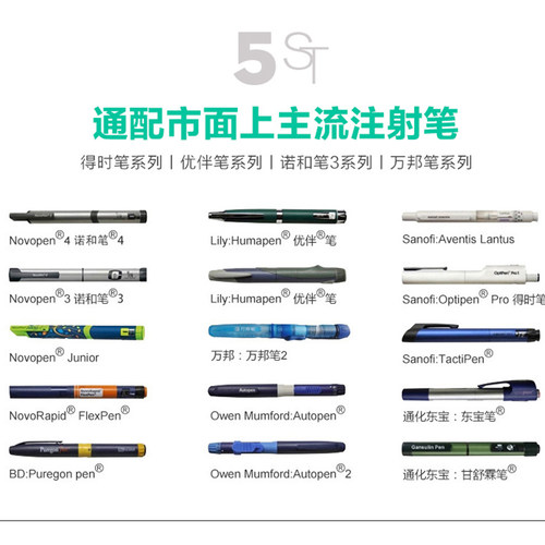 一次性胰岛素笔用针头4mm打胰岛素的针头甘舒霖0.23来得时东宝 - 图2